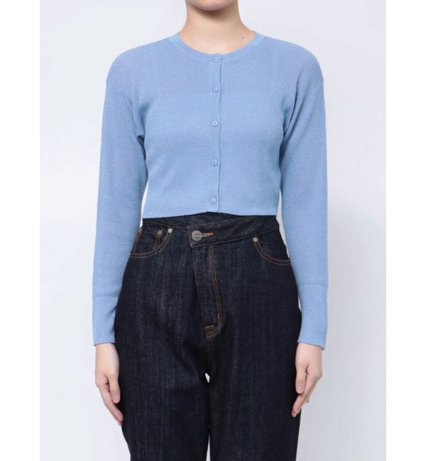 LAGUNAMOON「ラメショートニットカーディガン」|カーディガン|