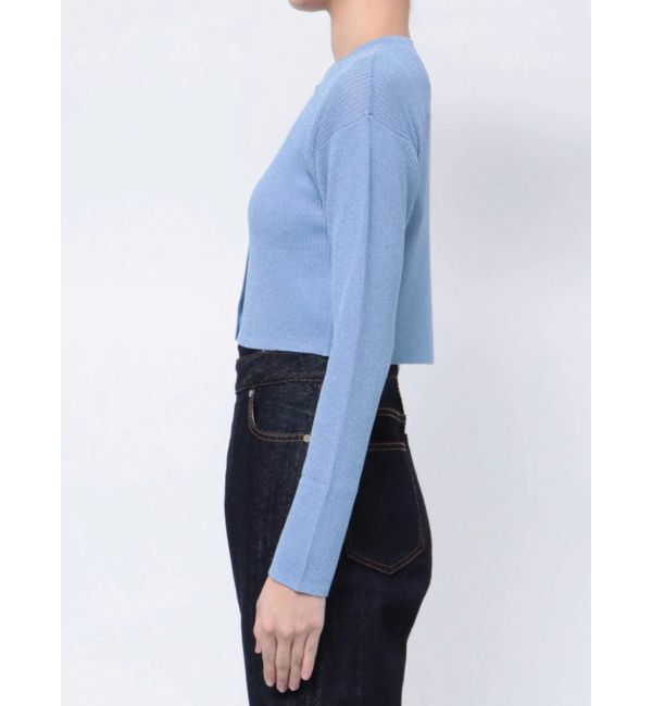 LAGUNAMOON「ラメショートニットカーディガン」|カーディガン|