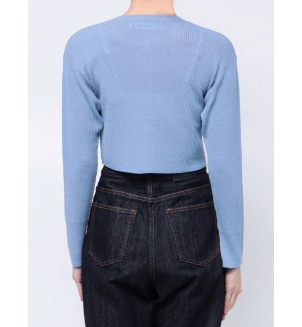 LAGUNAMOON「ラメショートニットカーディガン」|カーディガン|