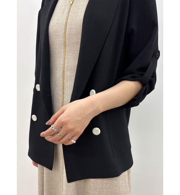 LAGUNAMOON「【riiさんコラボカラー・サイズあり】ロールアップジャケット」|テーラードジャケット|