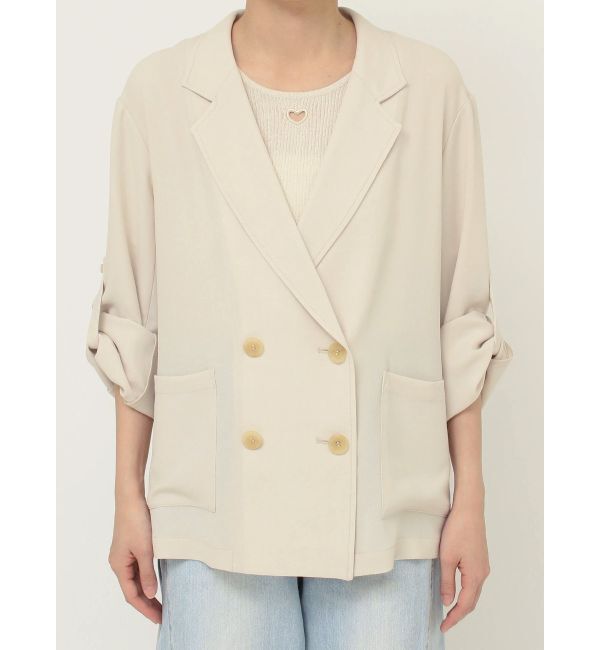 LAGUNAMOON「【riiさんコラボカラー・サイズあり】ロールアップジャケット」|テーラードジャケット|