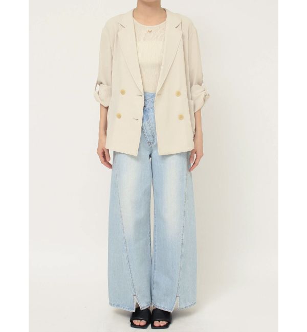 LAGUNAMOON「【riiさんコラボカラー・サイズあり】ロールアップジャケット」|テーラードジャケット|