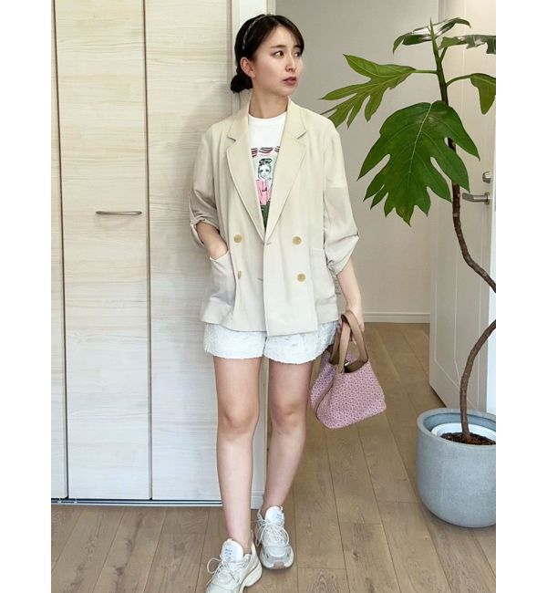 LAGUNAMOON「【riiさんコラボカラー・サイズあり】ロールアップジャケット」|テーラードジャケット|