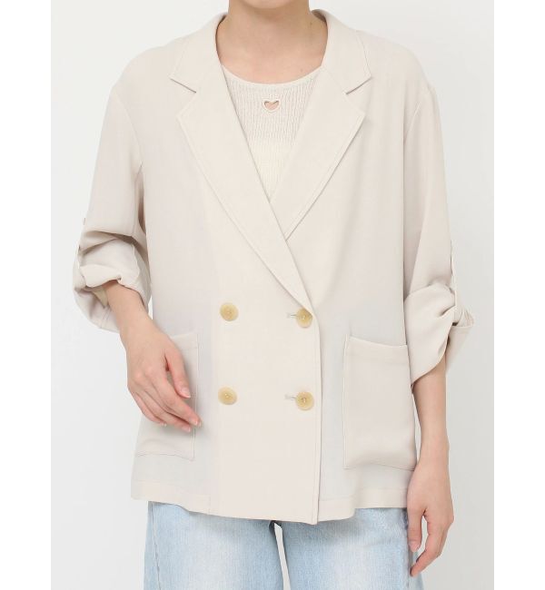 LAGUNAMOON「【riiさんコラボカラー・サイズあり】ロールアップジャケット」|テーラードジャケット|