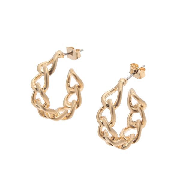 EVRIS「CHAIN HOOPピアス」|ピアス|ゴールド