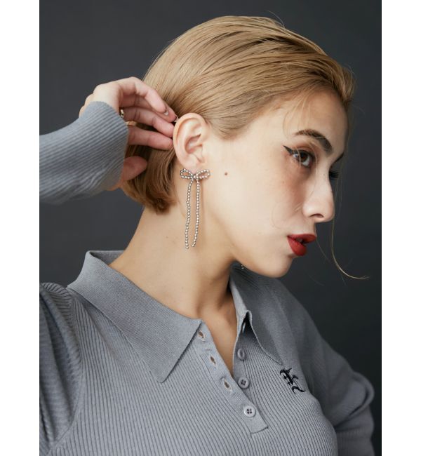 EVRIS「RIBBON MOTIF ピアス」|ピアス|シルバー