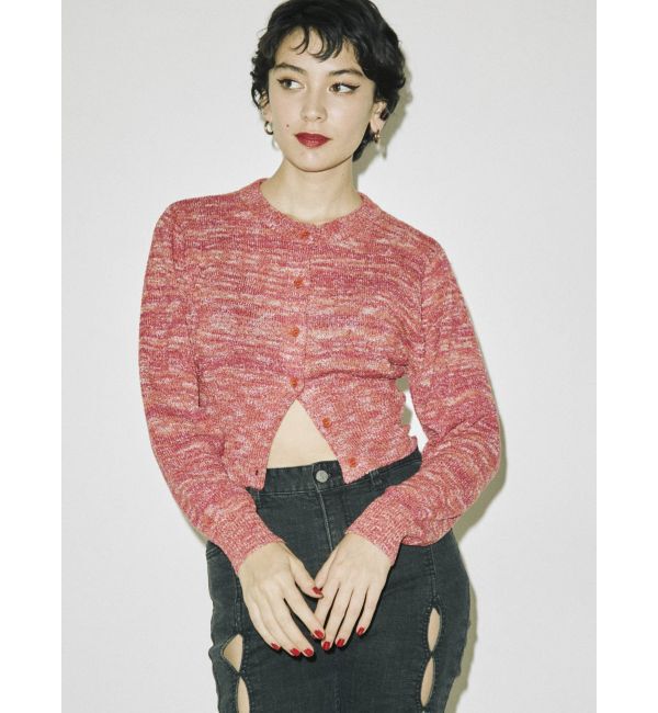 jouetie「ミックスカラーカーデ」|カーディガン|ピンク