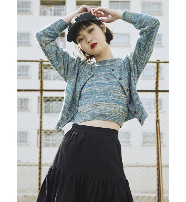 jouetie「ミックスカラーカーデ」|カーディガン|