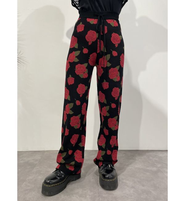 jouetie「ジャカードニットパンツ」|その他|ブラック