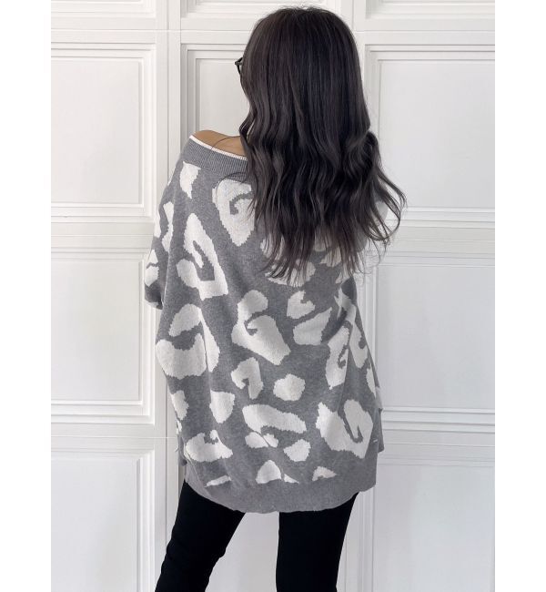 GYDA「Gレオパードハイゲージニットカーディガン」|カーディガン|