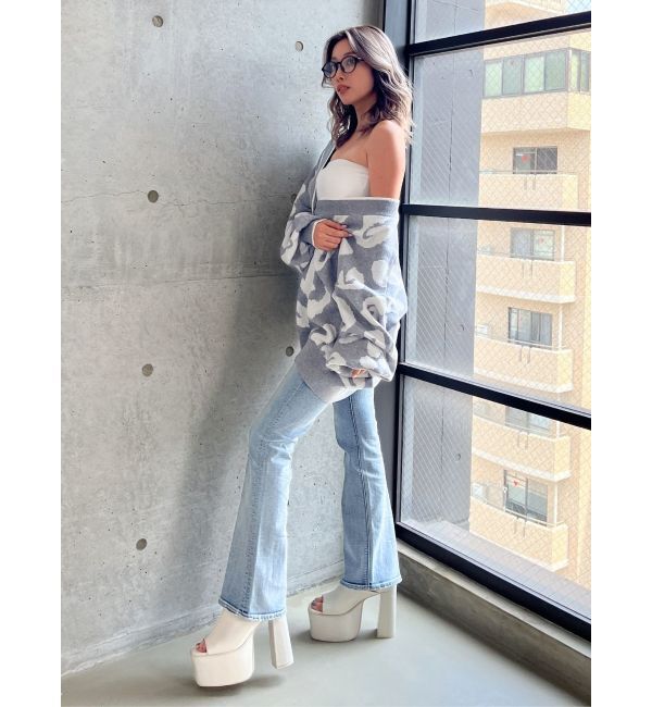 GYDA「Gレオパードハイゲージニットカーディガン」|カーディガン|