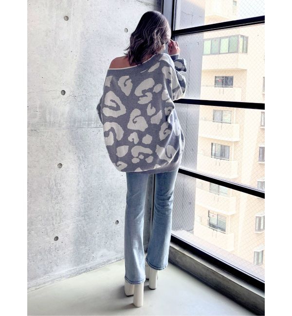 GYDA「Gレオパードハイゲージニットカーディガン」|カーディガン|