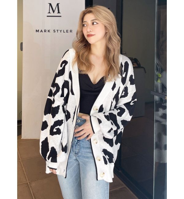 GYDA「Gレオパードハイゲージニットカーディガン」|カーディガン|