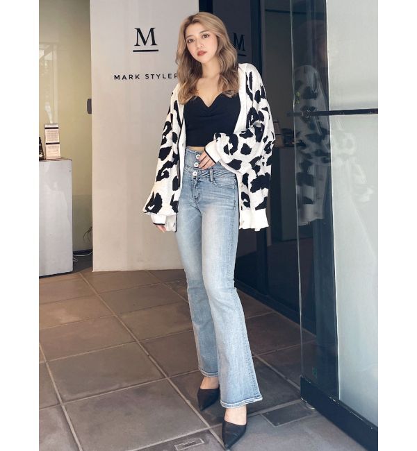 GYDA「Gレオパードハイゲージニットカーディガン」|カーディガン|