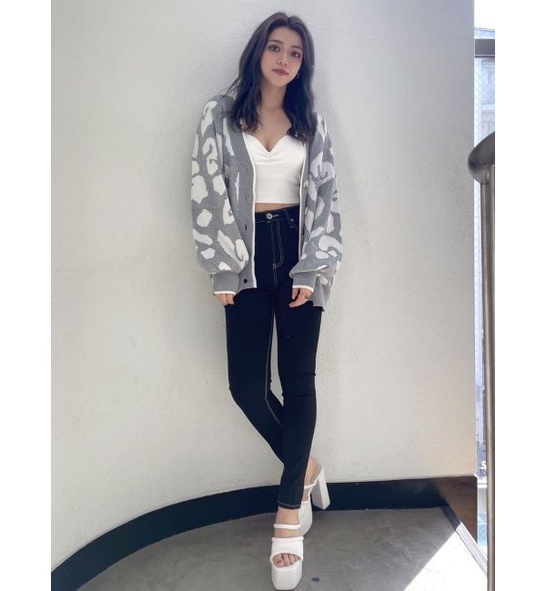 GYDA「Gレオパードハイゲージニットカーディガン」|カーディガン|