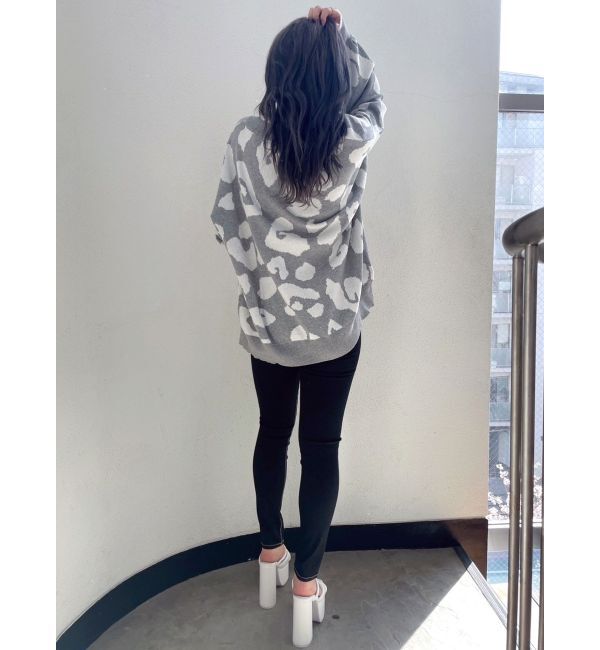 GYDA「Gレオパードハイゲージニットカーディガン」|カーディガン|