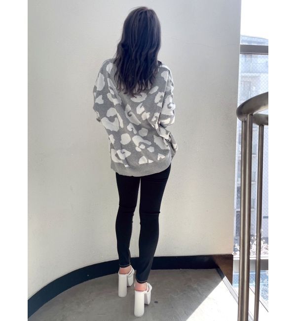 GYDA「Gレオパードハイゲージニットカーディガン」|カーディガン|