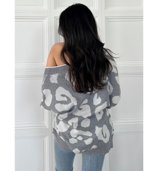 GYDA「Gレオパードハイゲージニットカーディガン」|カーディガン|