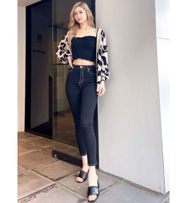 GYDA「Gレオパードハイゲージニットカーディガン」|カーディガン|