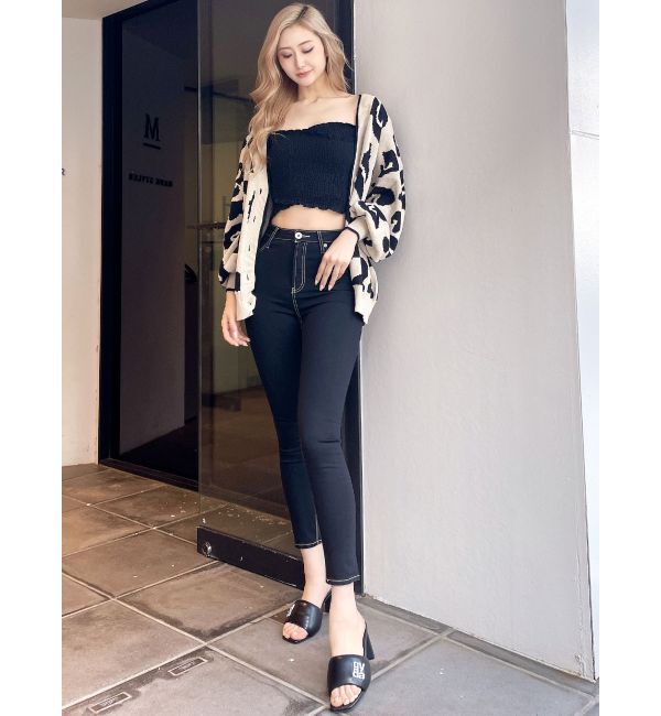 GYDA「Gレオパードハイゲージニットカーディガン」|カーディガン|