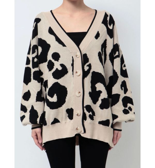 GYDA「Gレオパードハイゲージニットカーディガン」|カーディガン|