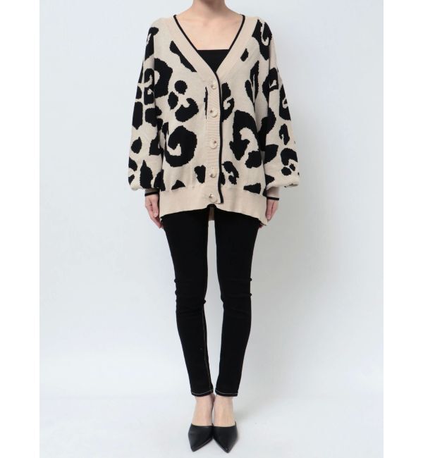 GYDA「Gレオパードハイゲージニットカーディガン」|カーディガン|