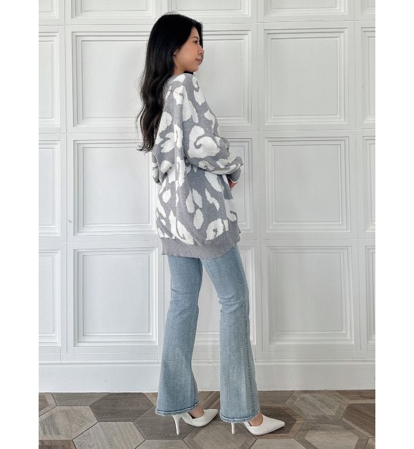 GYDA「Gレオパードハイゲージニットカーディガン」|カーディガン|