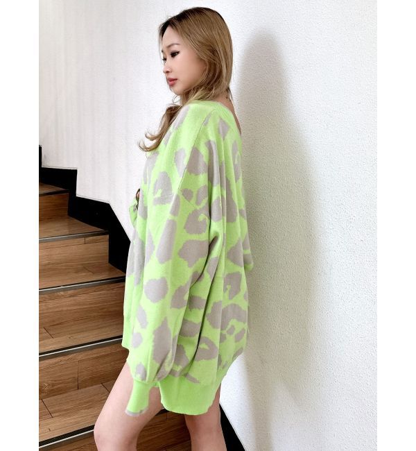 GYDA「Gレオパードハイゲージニットカーディガン」|カーディガン|