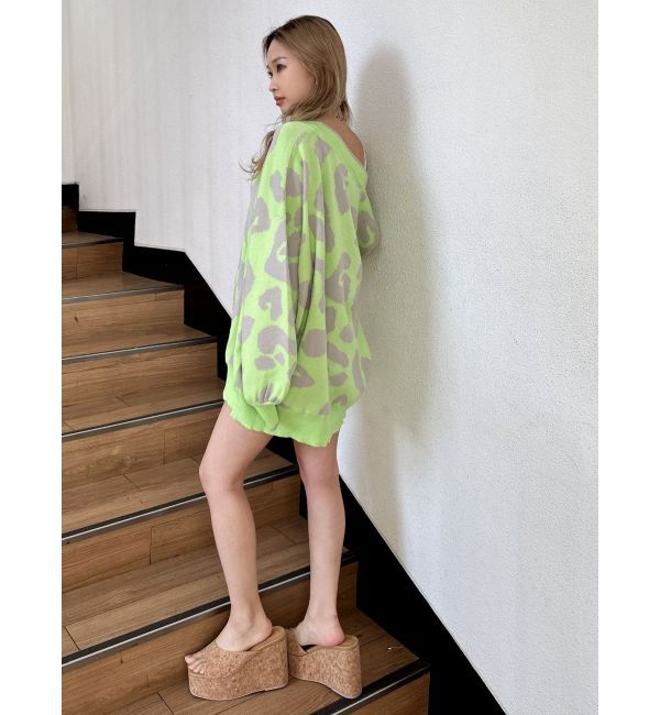 GYDA「Gレオパードハイゲージニットカーディガン」|カーディガン|