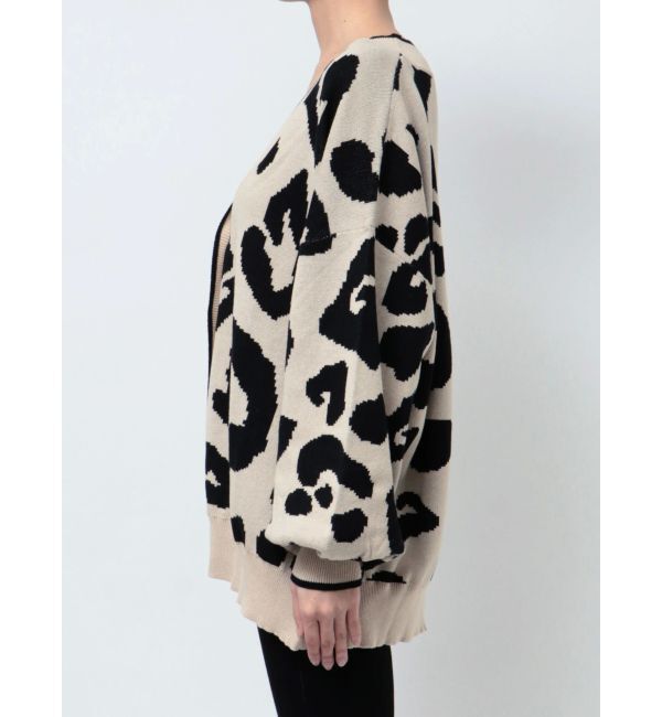 GYDA「Gレオパードハイゲージニットカーディガン」|カーディガン|