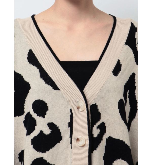 GYDA「Gレオパードハイゲージニットカーディガン」|カーディガン|