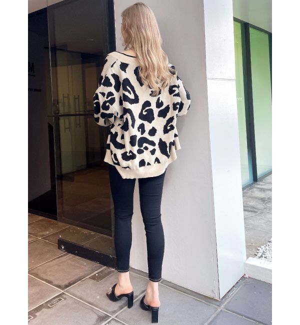 GYDA「Gレオパードハイゲージニットカーディガン」|カーディガン|