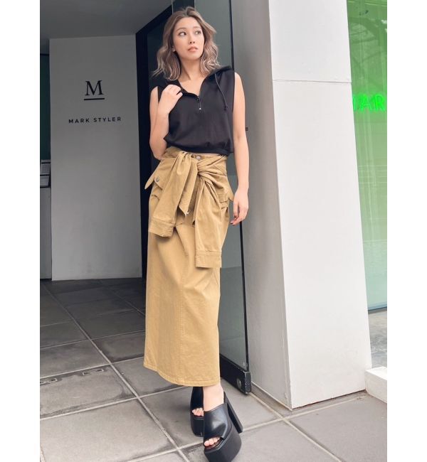 GYDA「ハーフZIPノースリーブショートパーカー」|Tシャツ・カットソー|