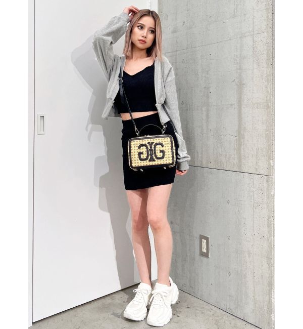 GYDA「パイルショートZIP UPカーディガン」|カーディガン|