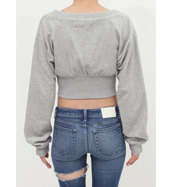 GYDA「パイルショートZIP UPカーディガン」|カーディガン|