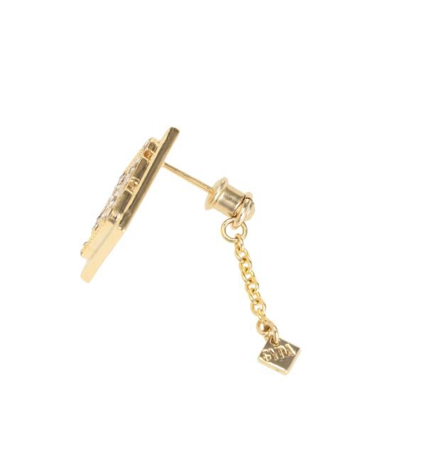 GYDA「JEYSUS GYGYラインストーンsquareピアス」|ピアス|