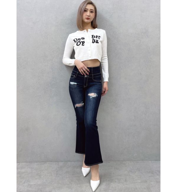 GYDA「Posher GYDAパイルニットカーディガン」|カーディガン|