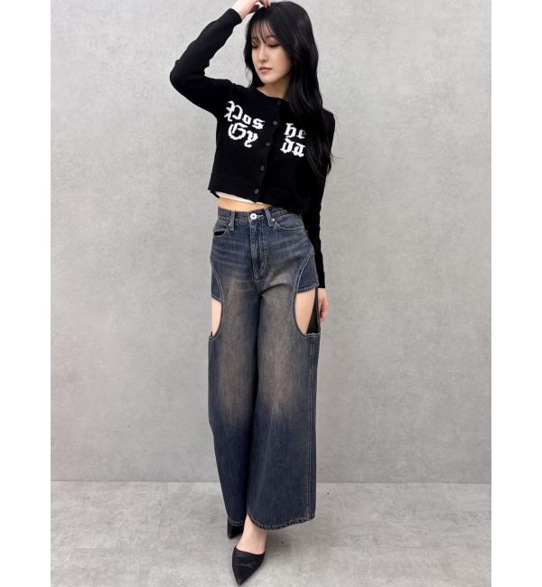 GYDA「Posher GYDAパイルニットカーディガン」|カーディガン|