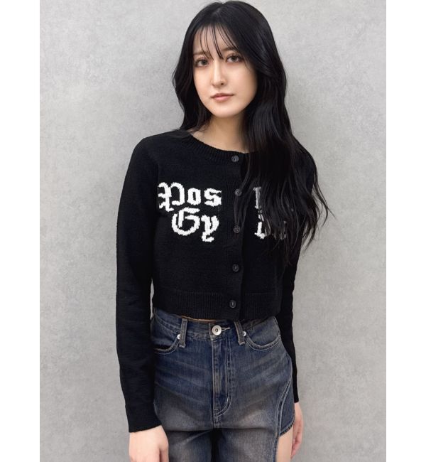 GYDA「Posher GYDAパイルニットカーディガン」|カーディガン|ブラック