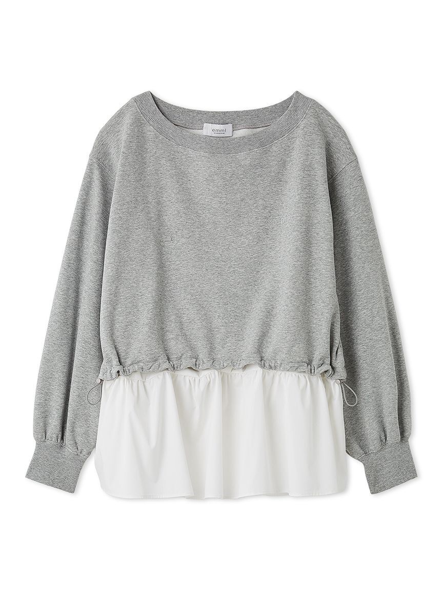 emmi atelier「【NEW YEAR'S SPECIAL ITEM】布帛ドッキング裏毛セットアップ」|ワンピース|