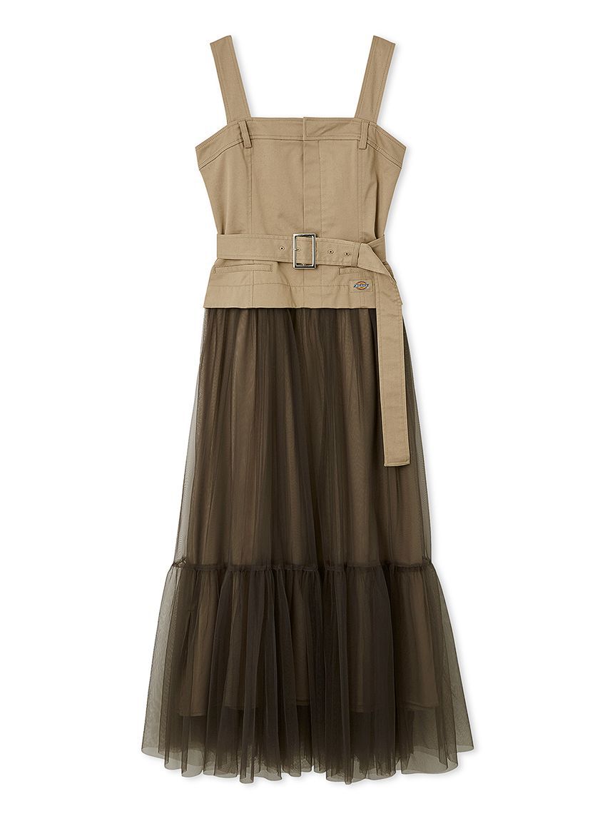 FRAY I.D「【FRAY I.D｜Dickies】チュールコンビジャンパードレス」|ドレス|