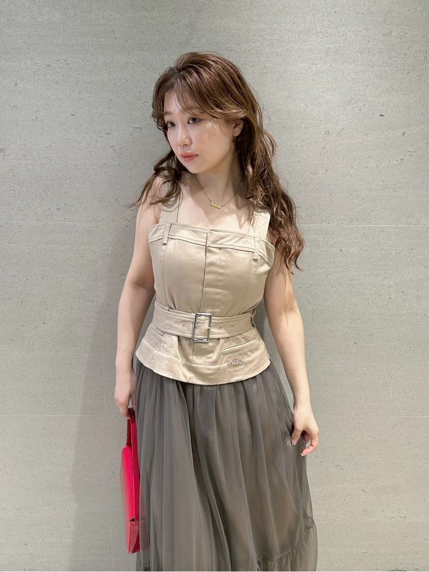 FRAY I.D「【FRAY I.D｜Dickies】チュールコンビジャンパードレス」|ドレス|