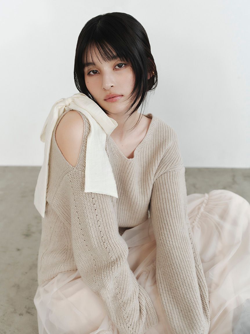 FRAY I.D「【NEW YEAR'S SPECIAL ITEM】リボンニットプル＆チュールスカートセット」|ワンピース|