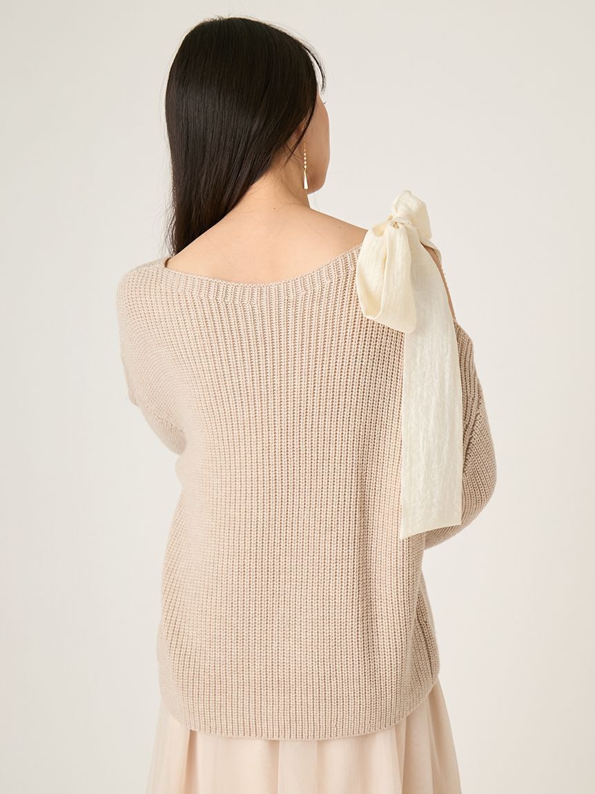 FRAY I.D「【NEW YEAR'S SPECIAL ITEM】リボンニットプル＆チュールスカートセット」|ワンピース|