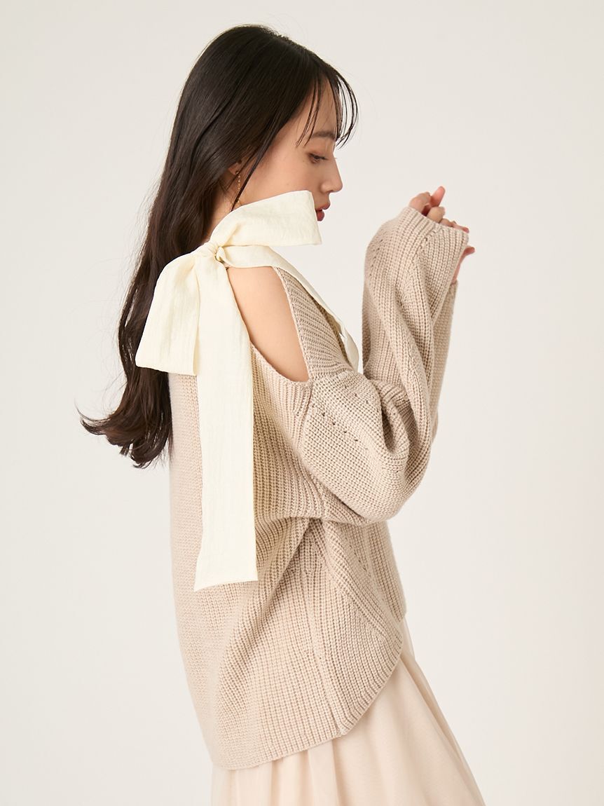 FRAY I.D「【NEW YEAR'S SPECIAL ITEM】リボンニットプル＆チュールスカートセット」|ワンピース|