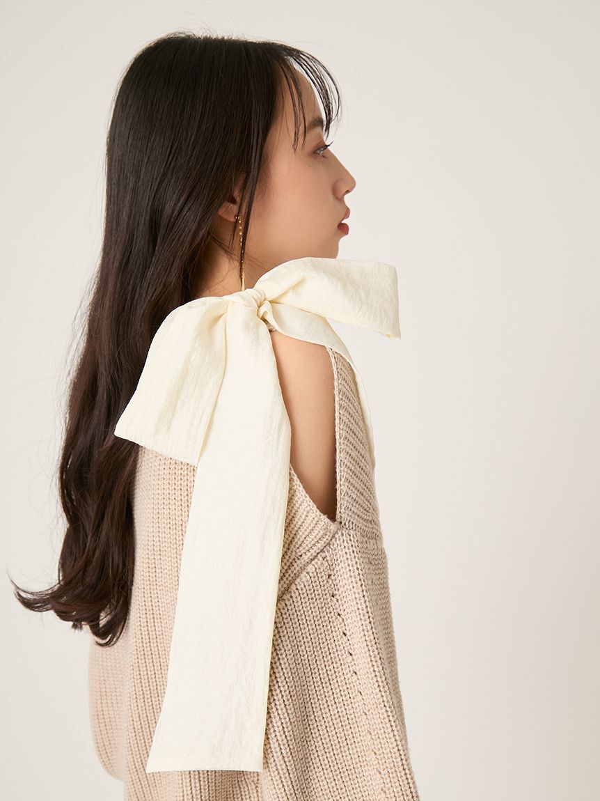 FRAY I.D「【NEW YEAR'S SPECIAL ITEM】リボンニットプル＆チュールスカートセット」|ワンピース|