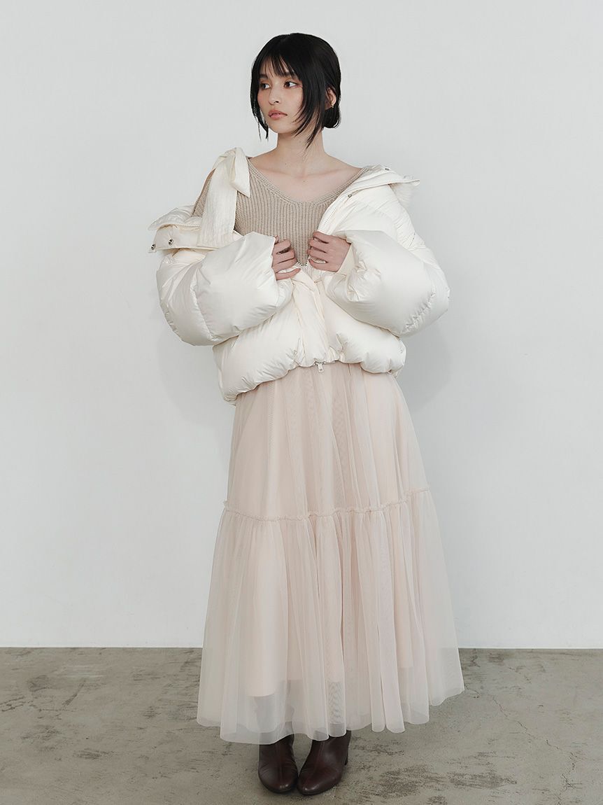 FRAY I.D「【NEW YEAR'S SPECIAL ITEM】リボンニットプル＆チュールスカートセット」|ワンピース|