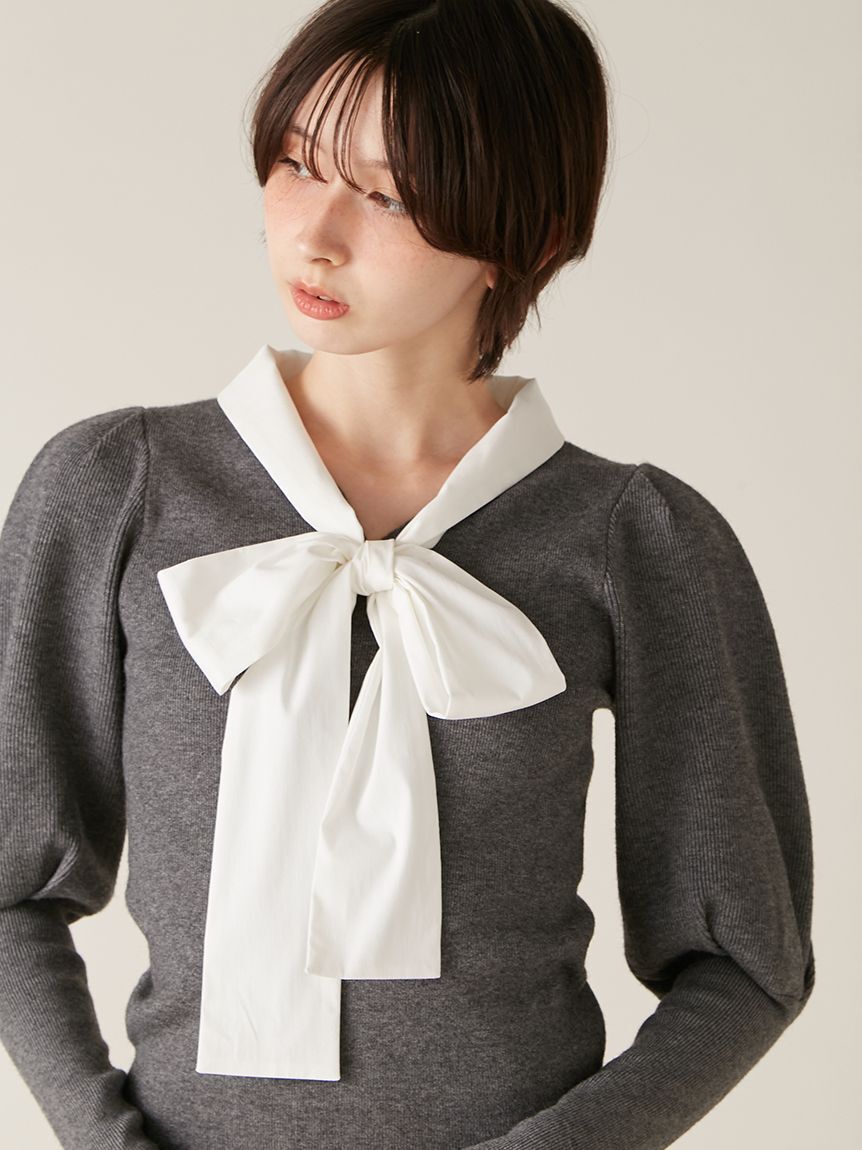 LILY BROWN「【NEW YEAR'S SPECIAL ITEM】ボウタイニットセットアップ」|ワンピース|