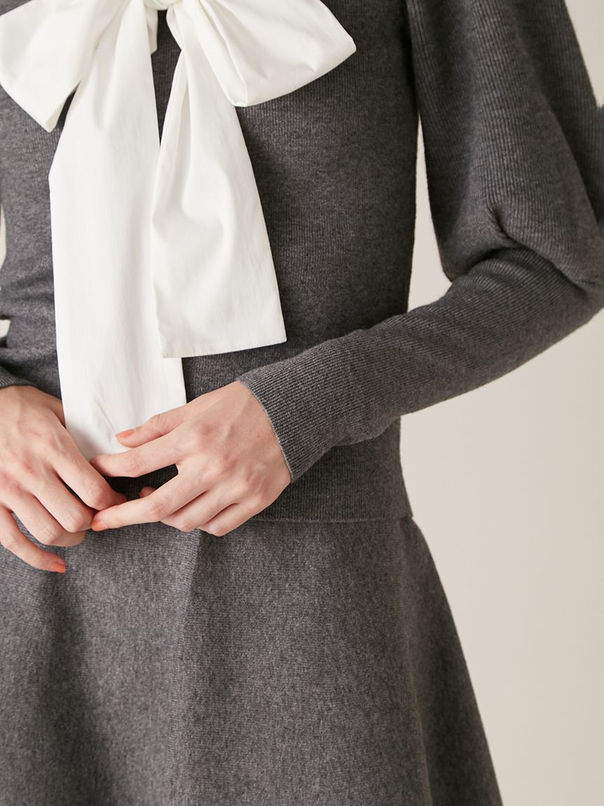 LILY BROWN「【NEW YEAR'S SPECIAL ITEM】ボウタイニットセットアップ」|ワンピース|