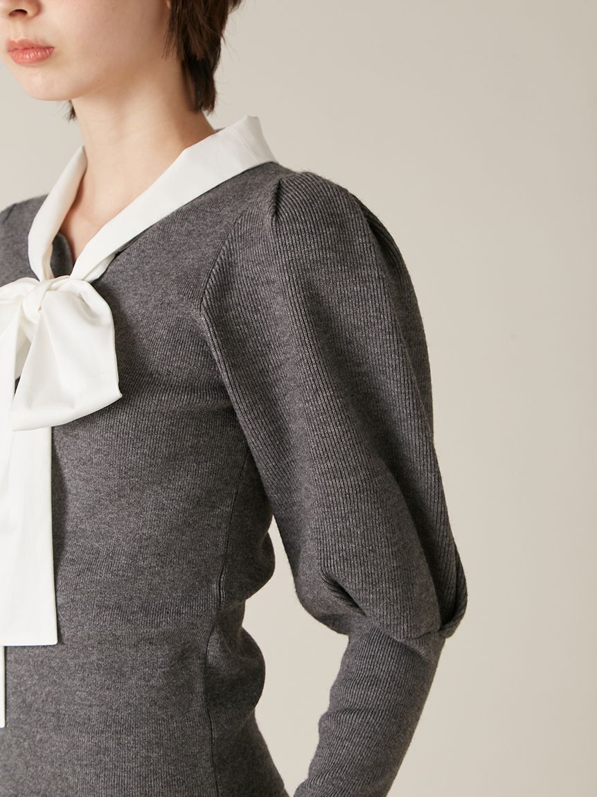 LILY BROWN「【NEW YEAR'S SPECIAL ITEM】ボウタイニットセットアップ」|ワンピース|